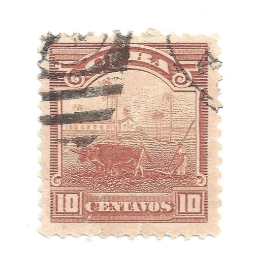 Selo Postal Antigo Cuba 10 Centavos Ano 1912 -b F09