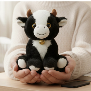 Vaquinha de Pelúcia com Chocalho Macia Brinquedo Infantil Presente em Oferta na Shopee