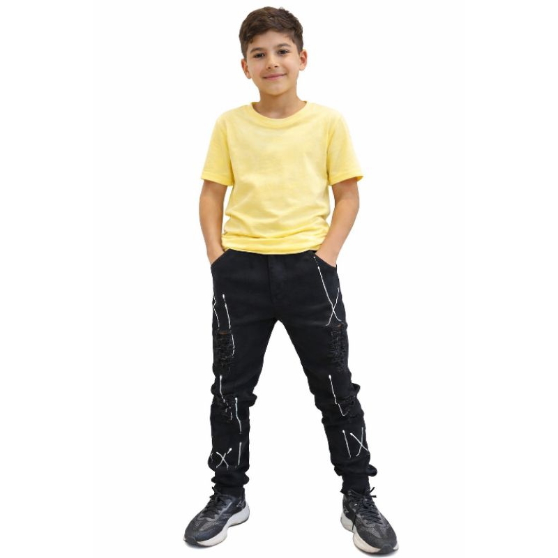 calça jogador masculina infantil com modelagem ajustada