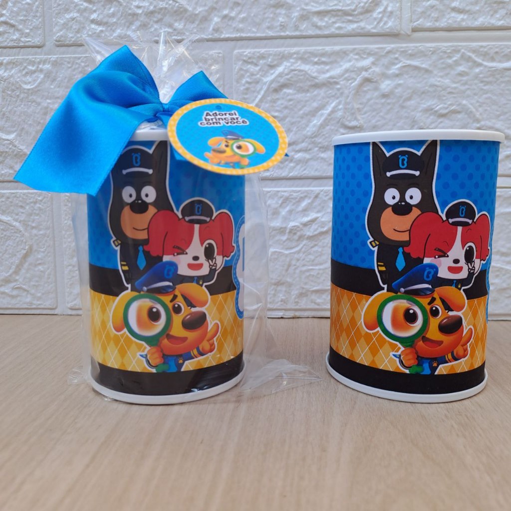 Cofrinho personalizado Detetive Labrador Aniversário/ Presente/ Lembrancinha personalizada/ Presente infantil/ Festa