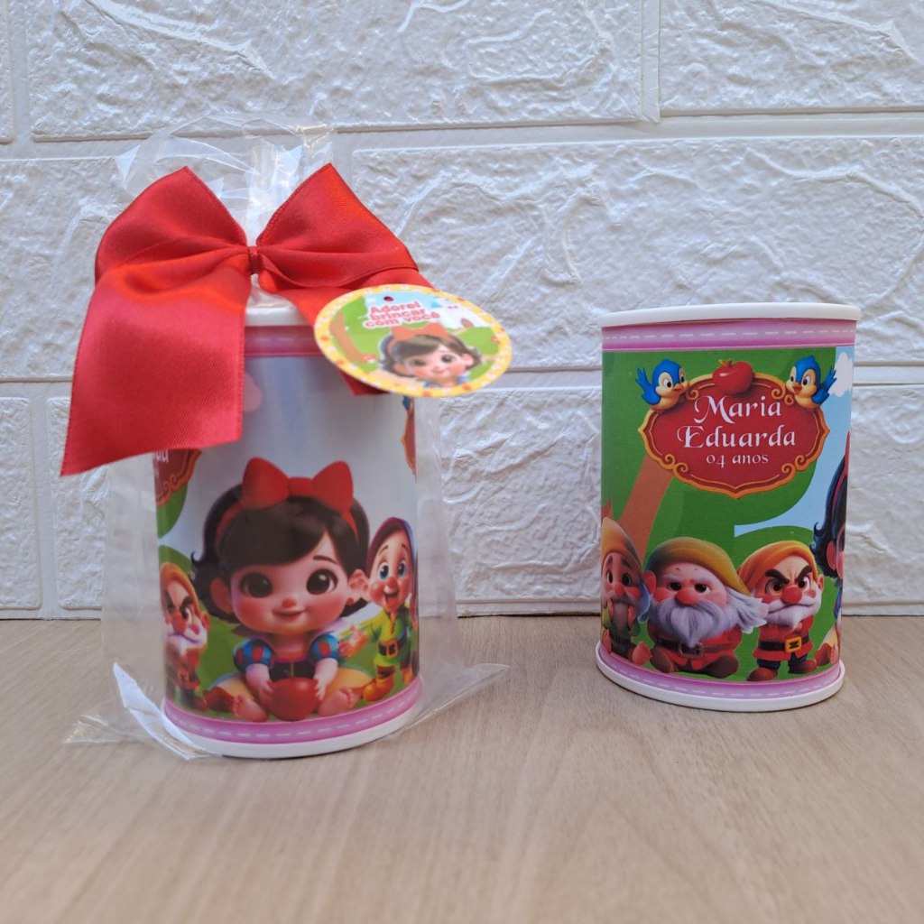 Cofrinho personalizado Branca de Neve Aniversário/ Presente criativo/ Lembrancinha personalizada/ Presente/ Festa