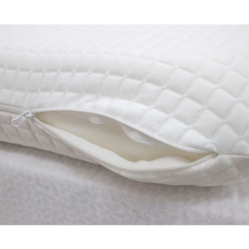 Travesseiro Nasa Latex + Capa Protetora Travesseiros 50cmx70cm 180 Fios Impermeavel Liso