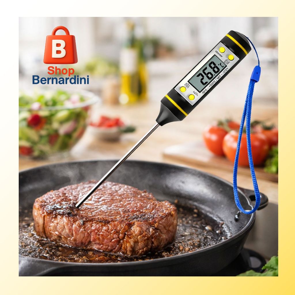 Termômetro Digital Espeto para Carnes Churrasco Alimentos Bomvink
