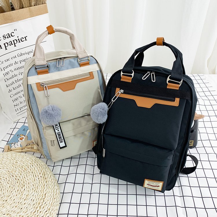Mochila feminina casual de poliéster ideal para universidade escola e viagens
