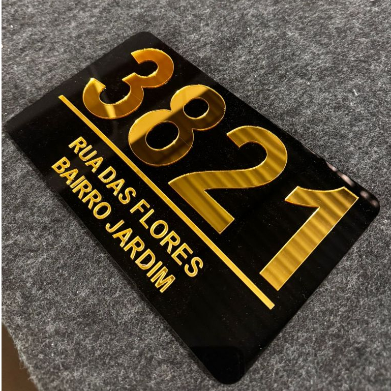 Placa Números Para Casa, Loja, Empresa, Galpão, Residências 25x15cm em Oferta na Shopee