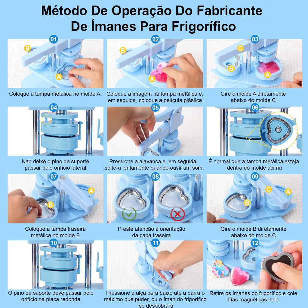 MECOLOUR 57x52mm Conjunto De Máquina Para Fabricar Crachás Giratórios Em Forma De Coração,100 pcs Consumíveis · foto 2