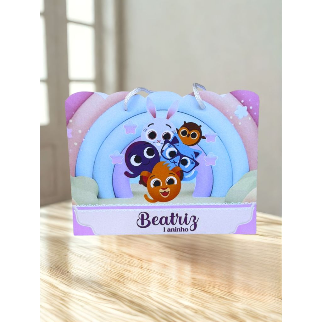 SACOLINHA BOLOFOFOS ROSA Personalizado | Sacola | Lembrancinha | Decoração | MIMOS BOLOFOFO | FAZEMOS TODOS OS TEMAS