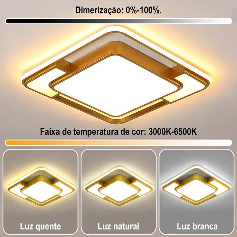 Lustre Pendente de LED 3 em 1 para Quarto Bivolt com Controle Remoto — foto 3