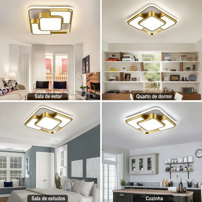 Lustre Pendente de LED 3 em 1 para Quarto Bivolt com Controle Remoto — foto 8