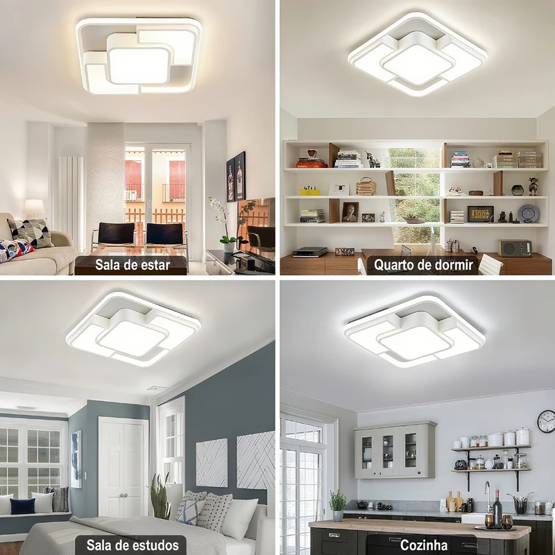 Lustre Pendente de LED 3 em 1 para Quarto Bivolt com Controle Remoto — foto 9