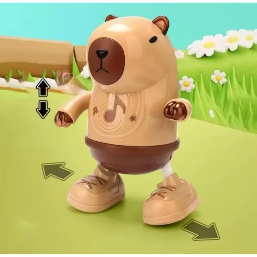 Robô Capivara Dançante com Luz LED e Música | Brinquedo Infantil Interativo