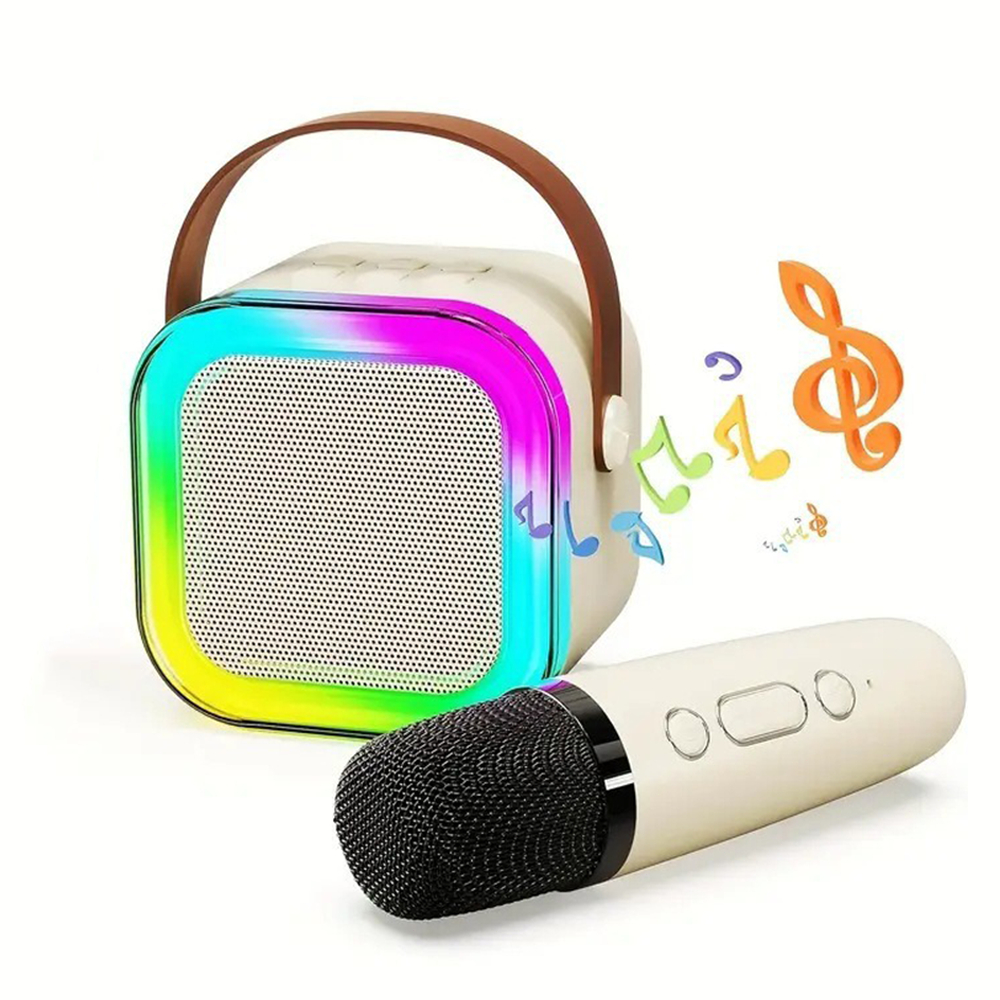 Caixa de Som Karaokê Bluetooth com 1 Microfone Sem Fio Portátil e Ideal para Diversão em Família -P8