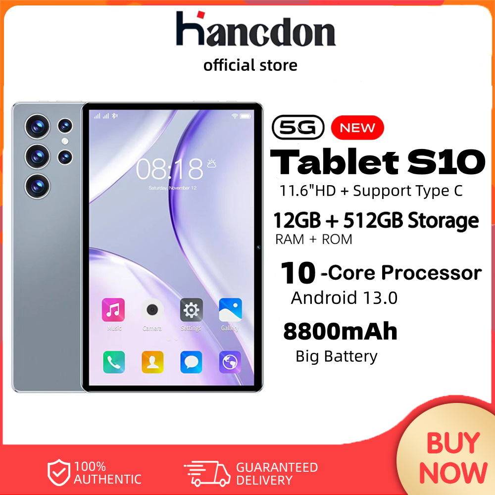【Teclado e Mouse gratuitos】Tablet Galaxy S10 Pro HD de 11,6 Polegadas 5g Tablet 12gb 512gb 8800mAh 5g Wifi - Miniatura 4