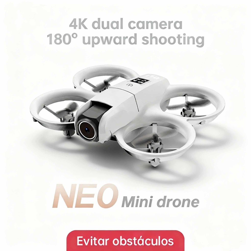 DLI Drone Neo Com Câmera 4k Full Hd Wifi Cor Cinza 2 Baterias Presente de Ano Novo