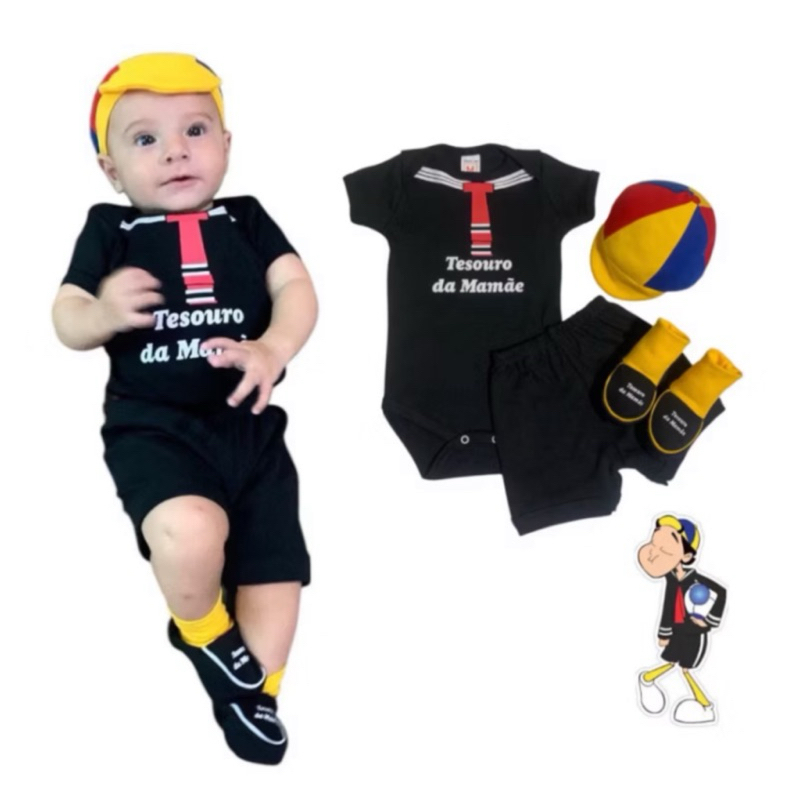 kit 4 peças bebê temáticos, mêsversário, roupas de bebê e Body infantil, rescém nascidos