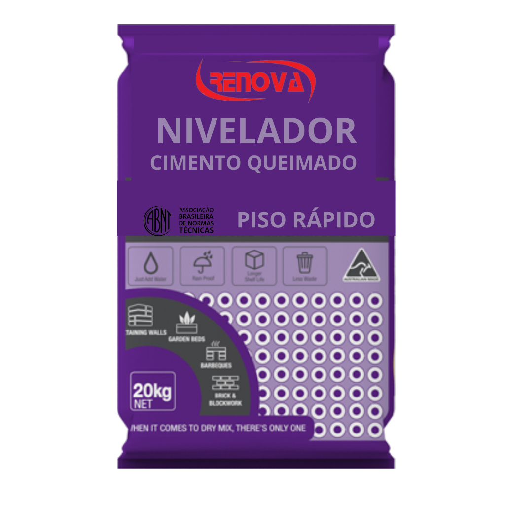 Auntonivelante Renova (acabamento cimento queimado cores abaixo) kit 20kg