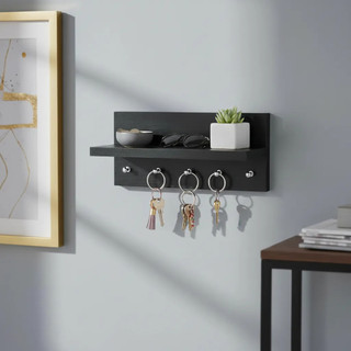 Porta Chave De Parede Organizador Com Prateleira Mdf