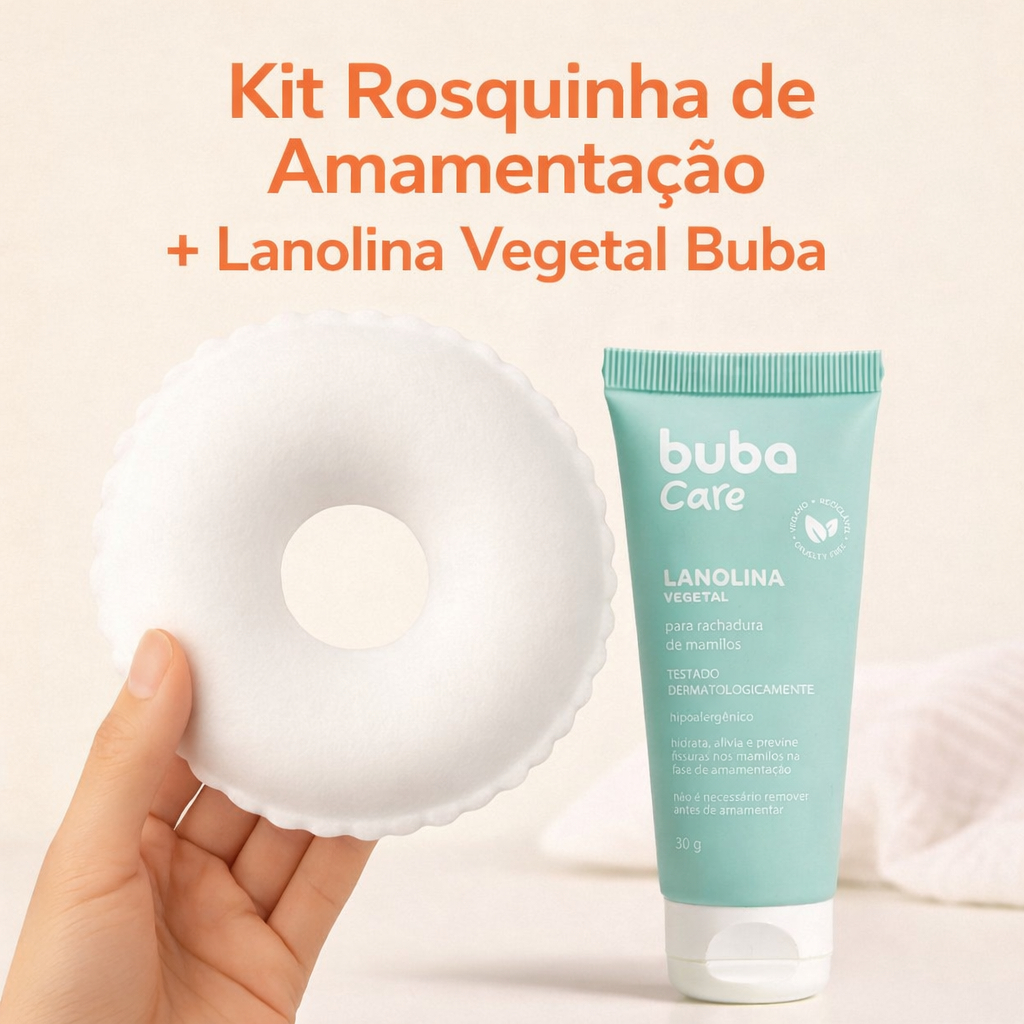 Combo Amamentação Completo: Rosquinha de Amamentação + Lanolina Vegetal Buba Care