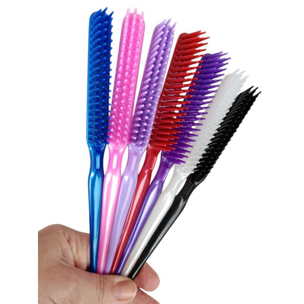 Kit 6 Pentes Três Fileiras – Fitagem e Finalização de Cabelos | Uso Profissional