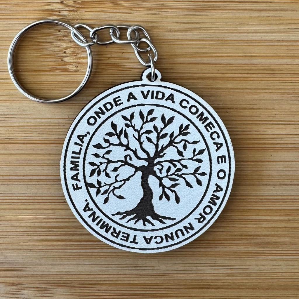 Kit Chaveiros Árvore da Vida Cristã MDF – Família Onde a Vida Começa – Ministério Igreja
