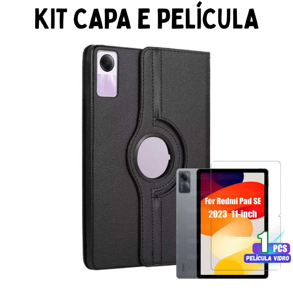 Kit Completo Capa e Película para Redmi Pad SE 11 Polegadas Case Capinha Tablet em Oferta na Shopee