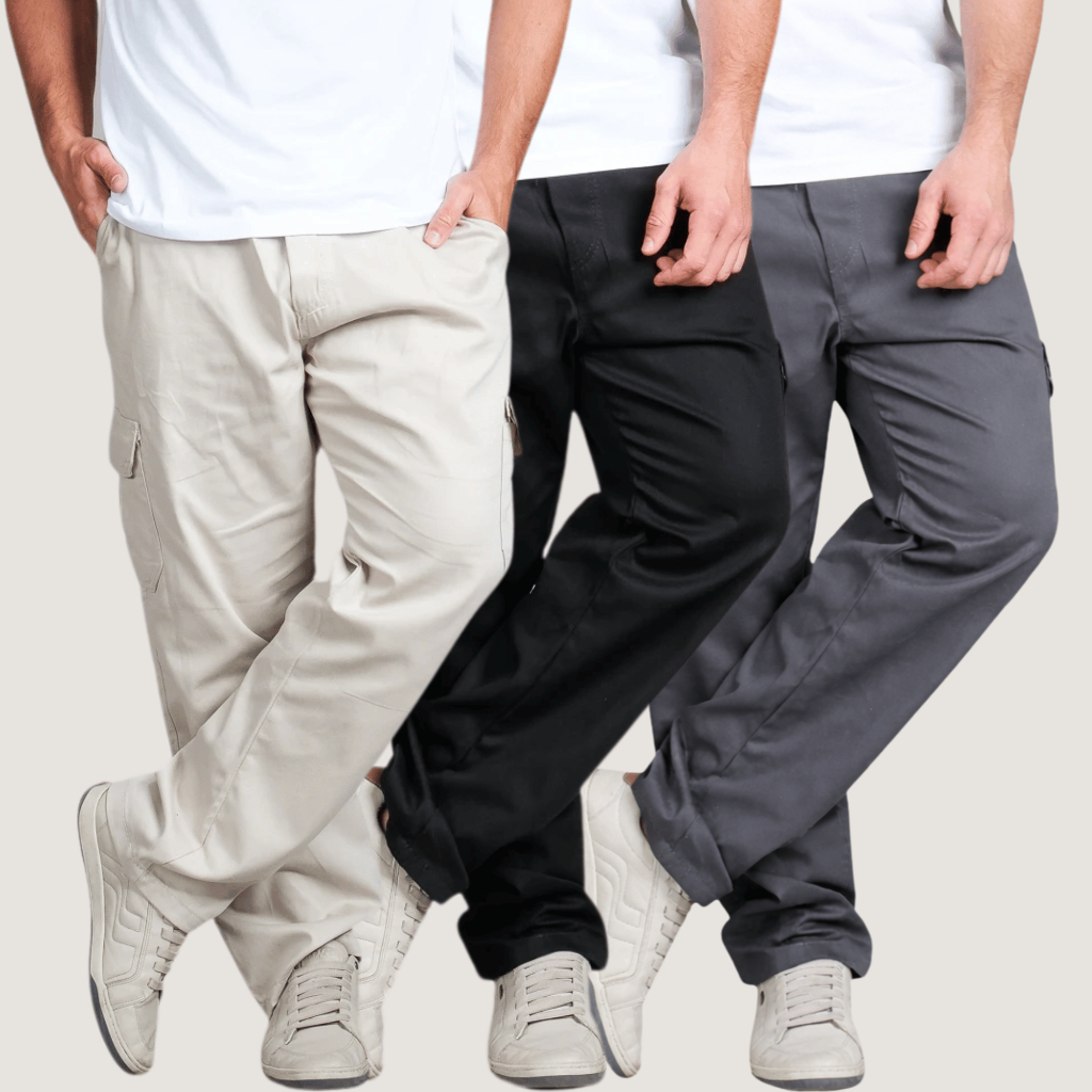 Calça Cargo Sarja Masculina Calca Masculino Tatica + Cores em Oferta na Shopee