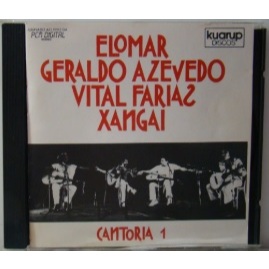 CDs musical Cantoria1 e 2 Elomar, Xangai, Geraldo Azevedo e Vital Farias - São 4 cantadores nesta mesa para jogar...