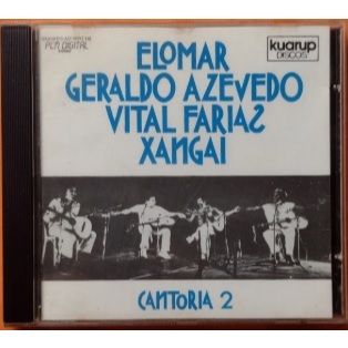 CD musical Cantoria2 Elomar, Xangai, Geraldo Azevedo e Vital Farias - São 4 cantadores