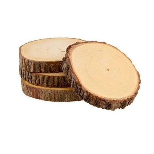 Bolacha de madeira Rústica para artesanato e orquídeas kit com 4