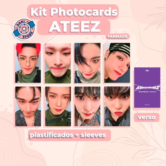 Photocards Ateez - Fanmade - Kpop - Selca em Oferta na Shopee