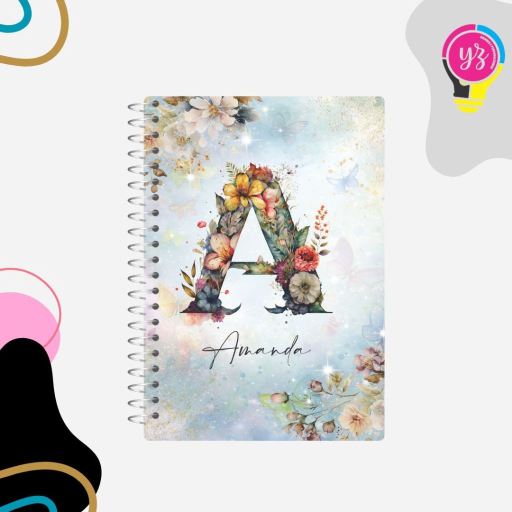 Agenda 2026 2 dias por pagina Personalizada Floral Borboletas não datada,  agenda permanente tamanho A5  e  tamanho A6 em Oferta na Shopee