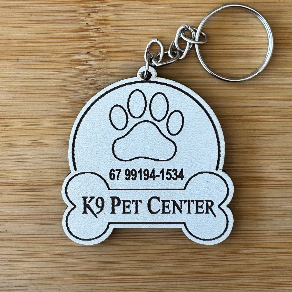 Kit Chaveiros MDF – Pet Shop, Canil e Clínica Veterinária Personalizado MDF