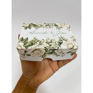 Caixa 6 doces 11,5x8x4cm Casamento, Aniversário, Noivado em Oferta na Shopee