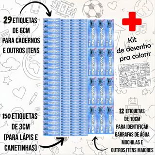 Kit 190+ Etiquetas Escolares -  Adesivo - 100+ Modelos! em Oferta na Shopee