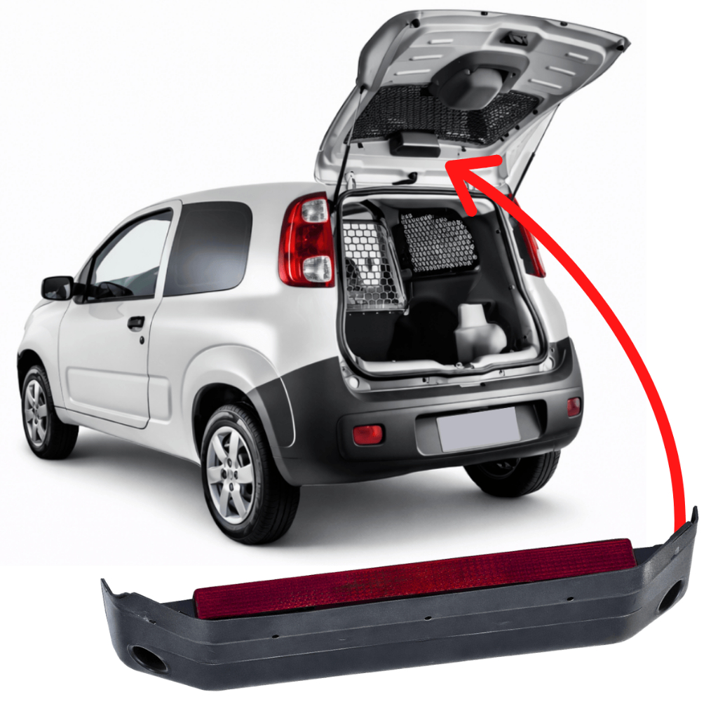 Lanterna Brake Light Luz De Freio Uno Fiat 2011 Até 2021 Lente Acrílico Vermelho