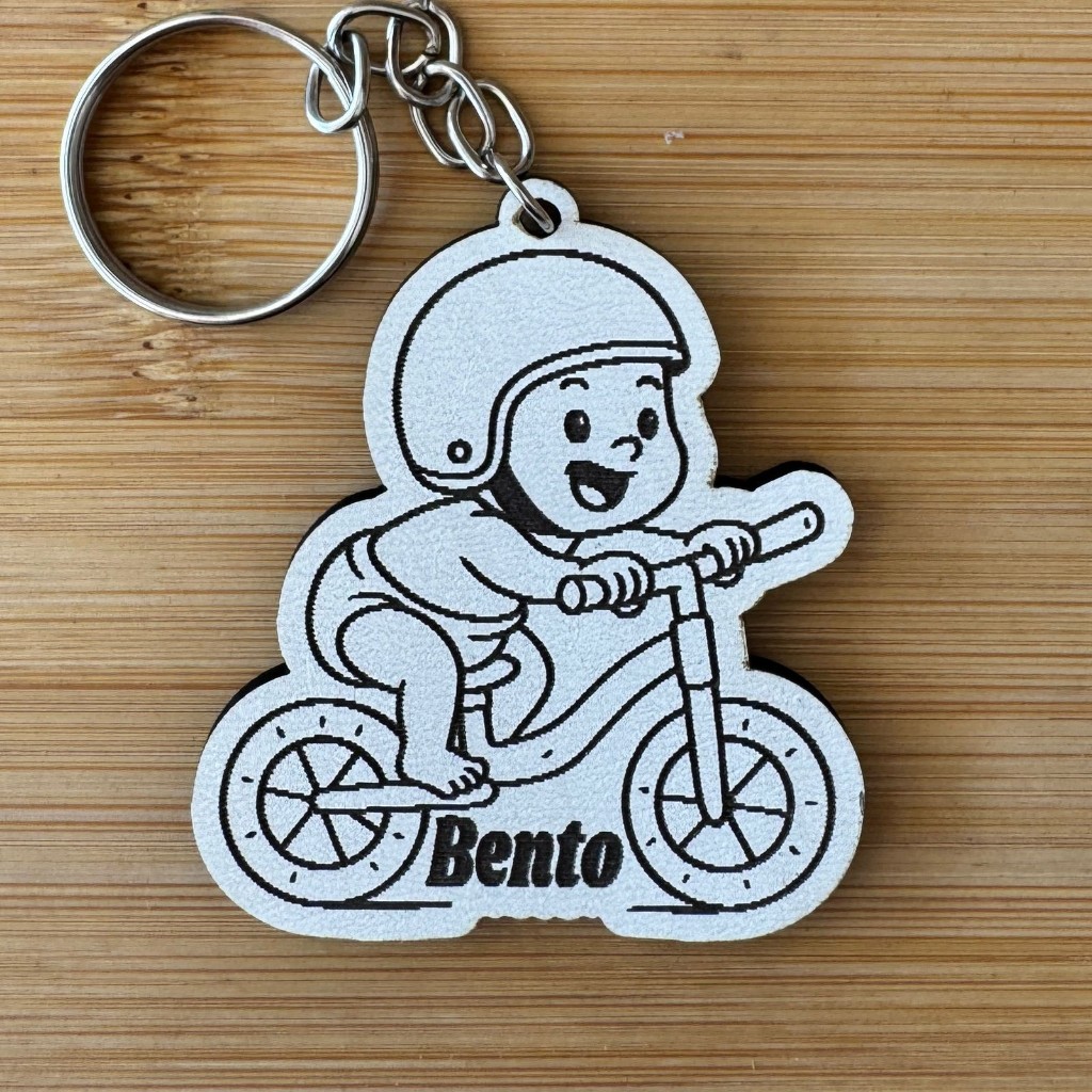 Kit Chaveiros Personalizados MDF – Bebê de Bicicleta Personalizado MDF