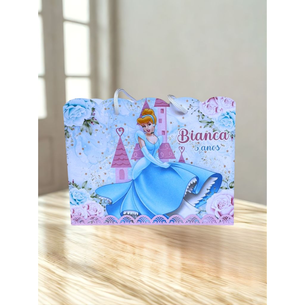 SACOLA CINDERELA Personalizado | Sacolinha | Lembrancinha | Decoração | MIMOS CINDERELA | FAZEMOS TODOS OS TEMAS