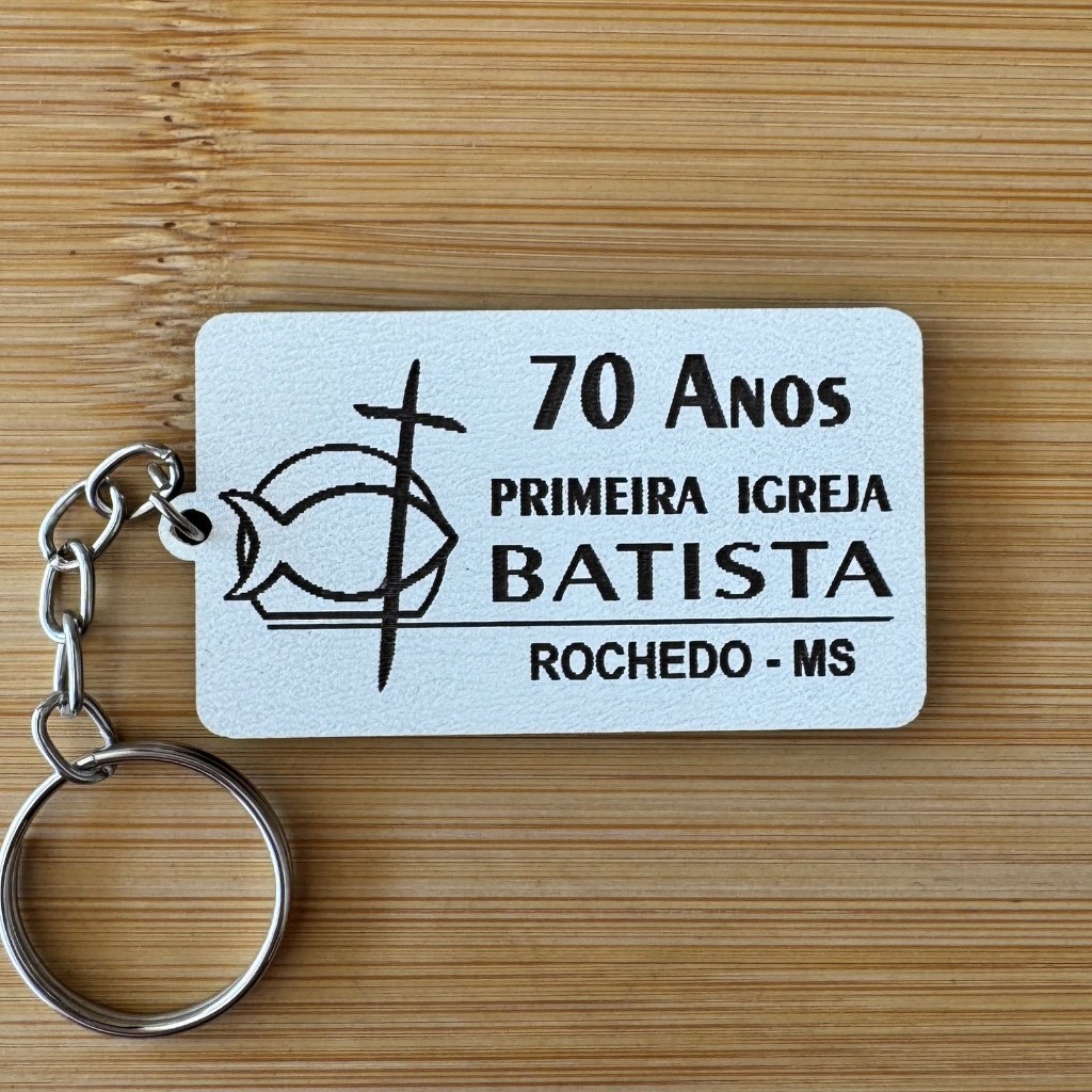 Kit Chaveiros – Tema Igreja Evangélica / Igreja Batista em MDF Personalizado MDF