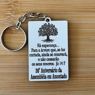 Kit Chaveiros Arvore Aniversário Igreja Personalizados MDF Evento Evangélico Versículo Bíblico em Oferta na Shopee