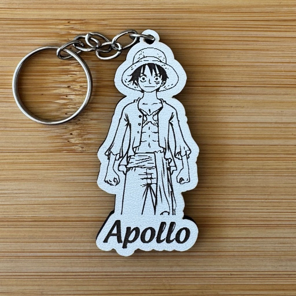 Kit Chaveiros One Piece Personalizados MDF Anime Luffy Otaku Nerd Lembrancinha de Aniversário Personalizado MDF