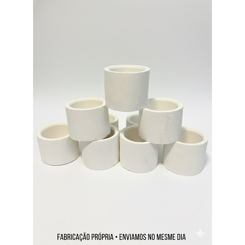 KIT COM 50 VASINHOS DE GESSO, ENVIAMOS NO MESMO DIA,  SOMOS FABRICANTES– Porta-Velas, é muito mais.