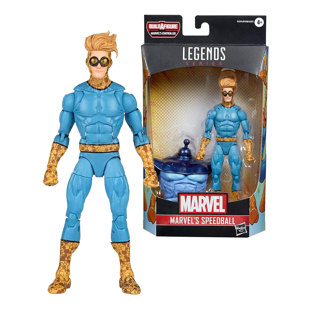 Boneco Marvel Legends Speedball Baf Controller Novos Guerreiros HQs Hasbro HQSeTOYS