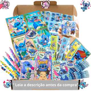 Kit Stitch Papelaria Fofa Kawaii  Presente Criativo Para Menina Caneta Lápis Borracha Adesivo Caderninho em Oferta na Shopee