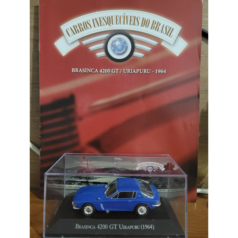 MINIATURA BRASINCA 4200 GT UIRAPURU 1964 CARROS INESQUECÍVEIS DO BRASIL