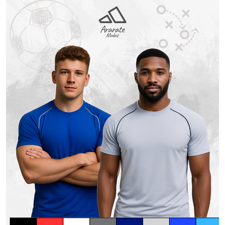 Promoção Camiseta Dry Fit Masculina Lisa - Casual Treino Academia Esportes Exercícios Corrida em Oferta na Shopee