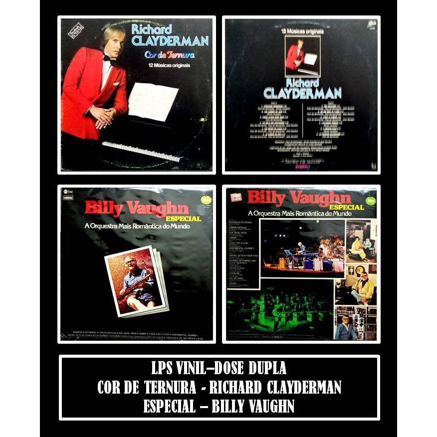 LPS VINIL–DOSE DUPLA - COR DE TERNURA - RICHARD CLAYDERMAN/ESPECIAL BILLY VAUGHM
