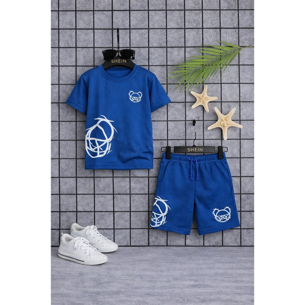 Conjuntos Infantil Menino Diversos Estilosos para o Verão: CAMISA E BERMUDA em Oferta na Shopee