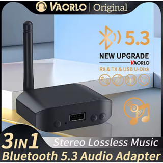 Receptor de áudio 3 EM 1 Bluetooth 5.3 Transmissor USB U-Disk Play 3,5 mm AUX Estéreo HIFI Lossless Music em Oferta na Shopee