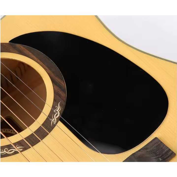 Escudo Protetor Violão Folk adesivo gota Rainbow autocolante PretoTortoise compatível boca redonda — imagem 2 de 2