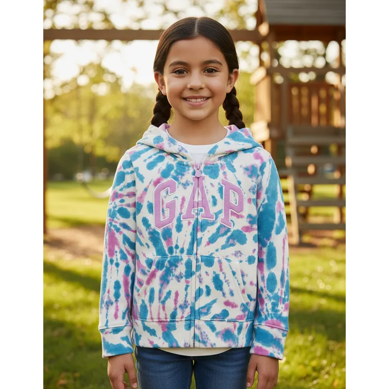 Blusa Moletom Colorida com Zíper GAP - Menina